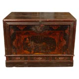 19th C. Painted Trunk