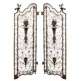 Pair of Handmade Wrought Iron Gates