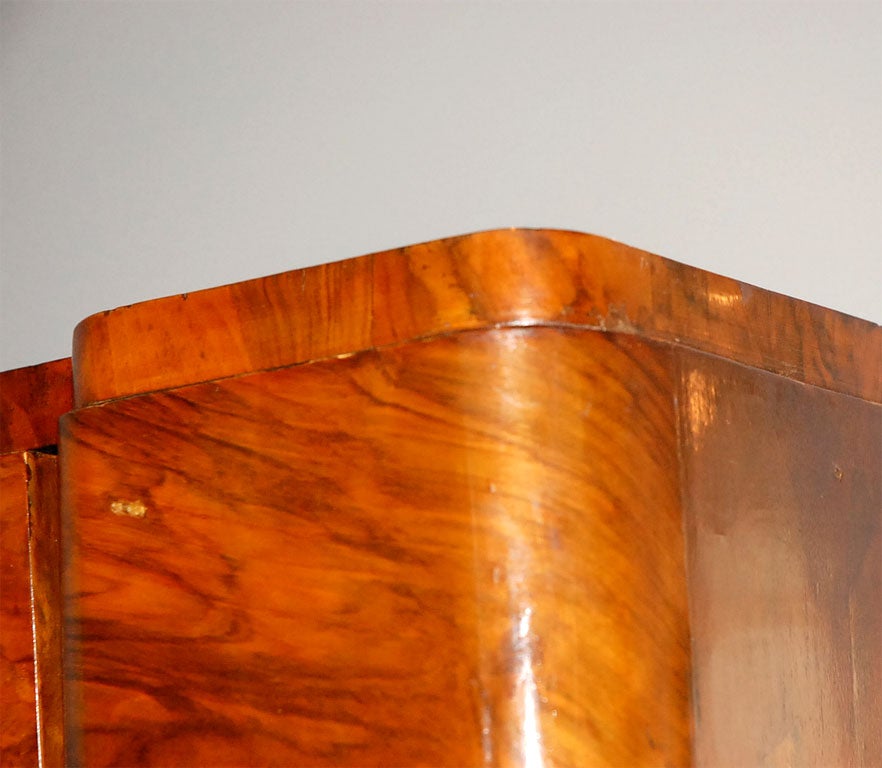 Mid-20th Century Art Deco Burl Wood Armoire