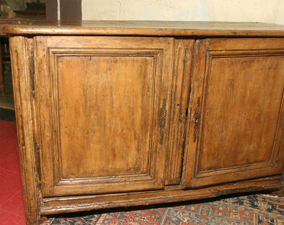 Rustic French Louis XIV Cherry Wood Buffet Sideboard 1