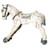 Antique Unusual Cast Metal Amusement Park Horse