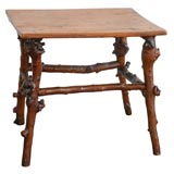 19THC  ROOT/HICKORY  SIDE TABLE