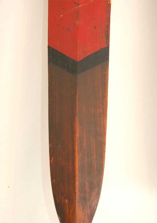 19th Century PAIR OF TALL 19THC  ORIGINAL PAINTED OARS
