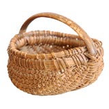 RARE MINATURE HINEY BASKET IN NATURAL OLD SURFACE