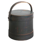 Antique 19THC SIGNED DARK GREEN FURKIN FROM NEW ENGLAND
