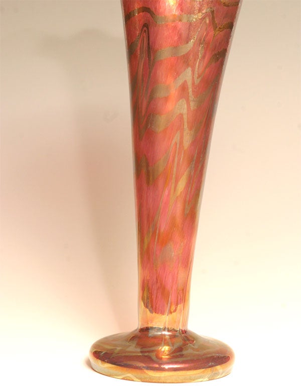 Art Nouveau Monumental Decorated Vase For Sale