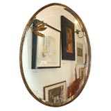 Faux Bamboo Oval Mirror