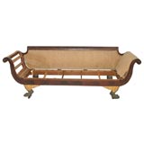 Antique New York Mahogany and Gilded Neo-Classical Sofa
