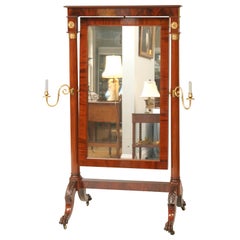 New York Neo- Classical Cheval Mirror/Dressing Mirror