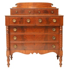 Antique American Federal Period Mahogany Chest of Drawers