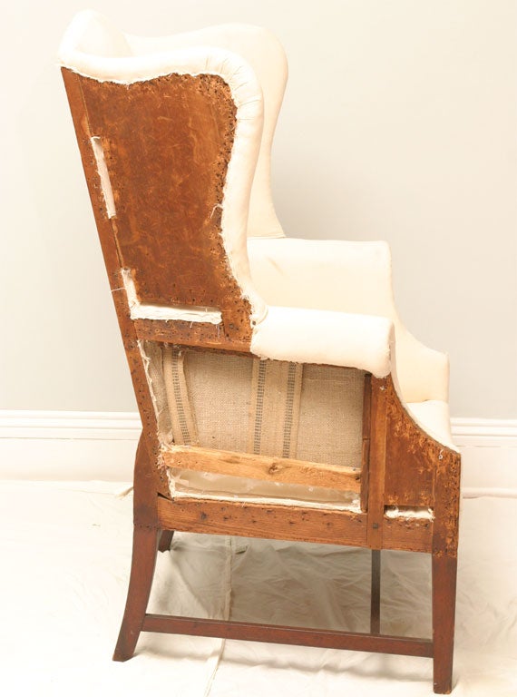 18th Century and Earlier Early Federal Period Hepplewhite Wing Chair