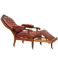 William IV/Early Victorian Reclining Upholstered Arm Chair
