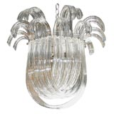 Lucite Ribbon Pendant Chandelier