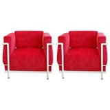 Sriking Armchairs in the Le Corbusier Style