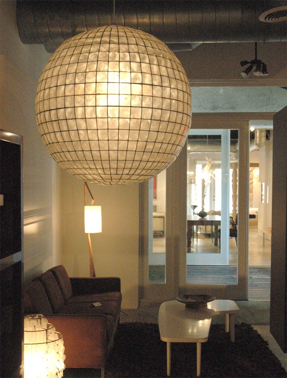 Capiz shell globe lights,  look great alone or grouped together.