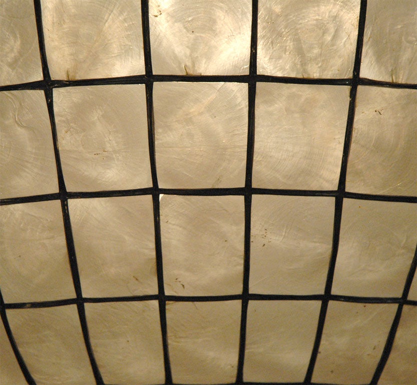 capiz shell globe chandelier