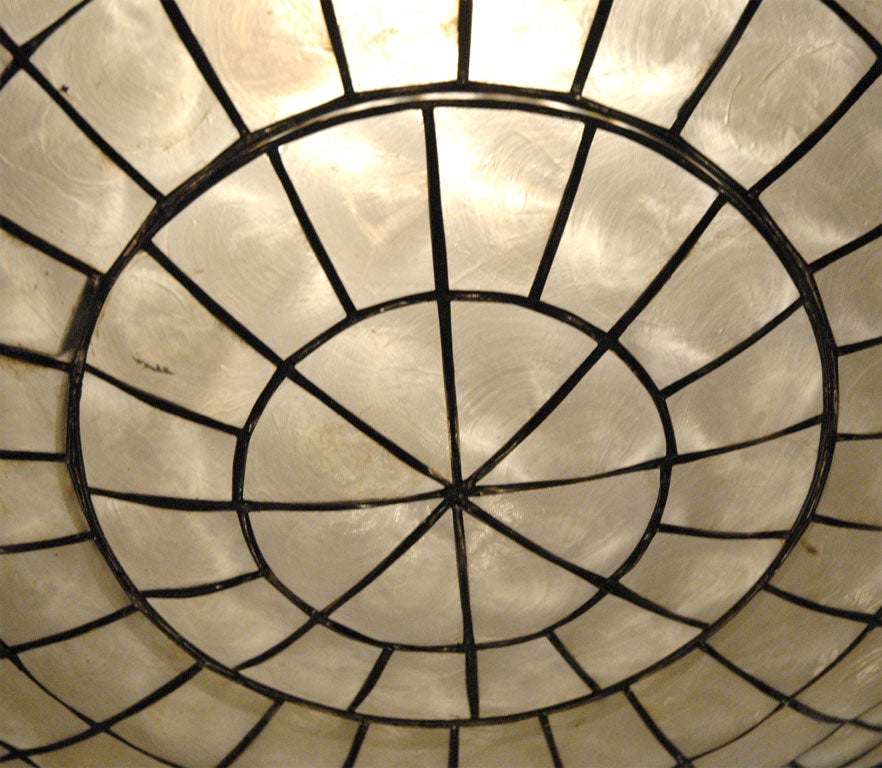 capiz globe chandelier