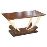 Art Deco Style Carved Low Table
