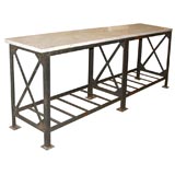 Marble and Iron Console Table