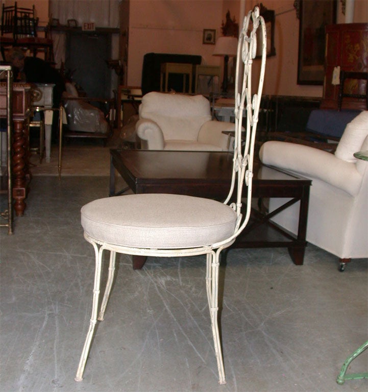 20th Century SET OF 10 Painted Iron Chairs