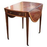 Antique George III inlaid mahogany pembroke table