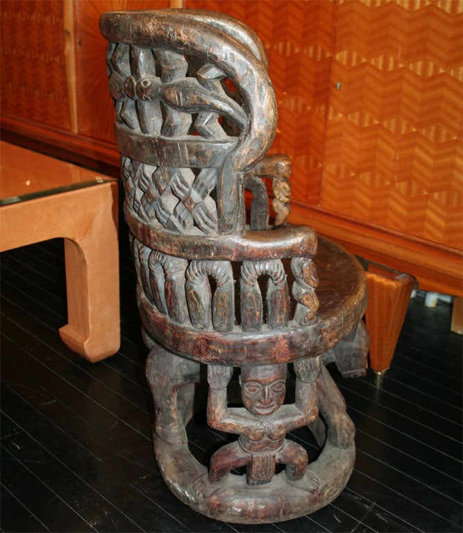 Hand-Carved African Chair Sold Through Karl Springer 3