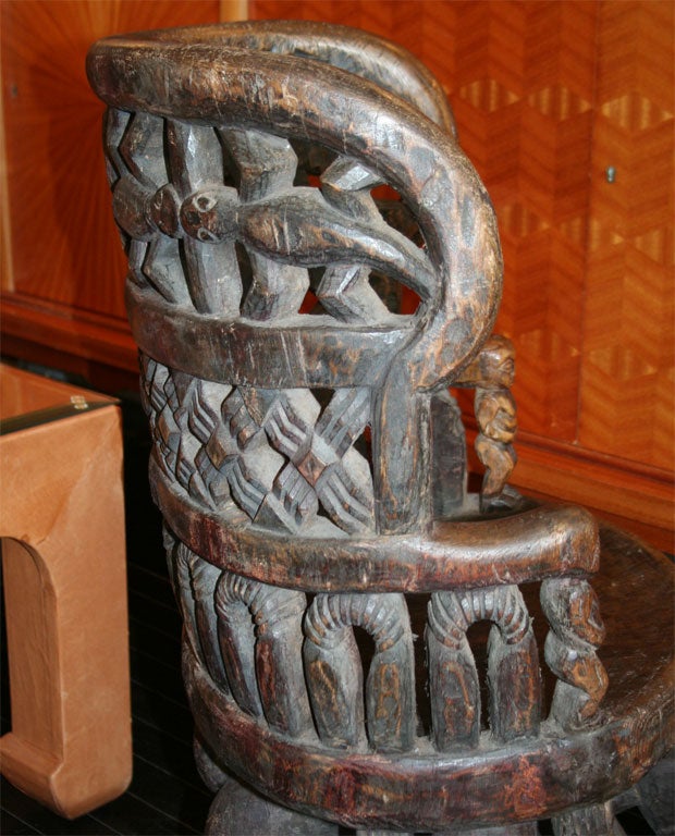 Hand-Carved African Chair Sold Through Karl Springer 4