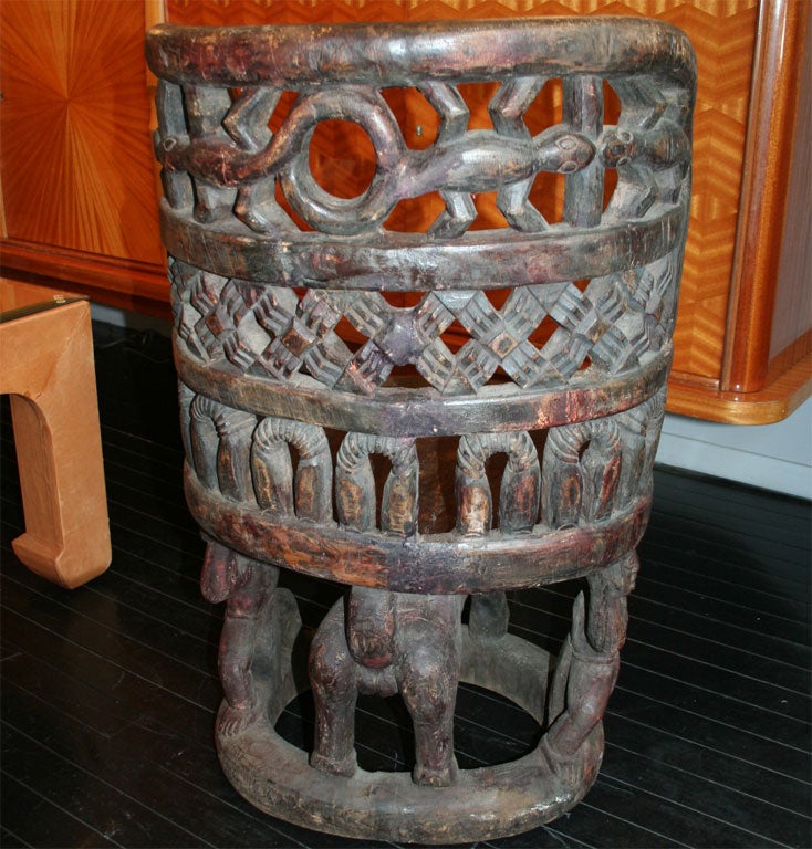 Hand-Carved African Chair Sold Through Karl Springer 5