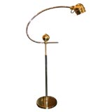 Vintage Reading Arc Lamp in Chrome and Brass by Cedric Hartman
