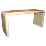 Waterfall Console with Faux Shagreen Lacquer by Karl Springer