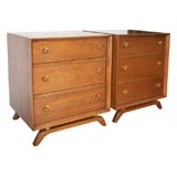 Pair of 1960's Bleached Walnut Chest of Drawers