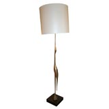 Bronze floor lamp by Rene Broissand