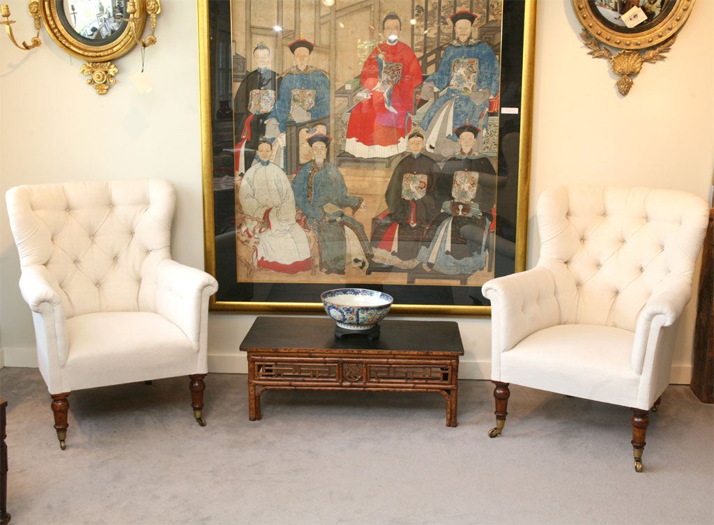 Pair of  Upholstered Armchairs