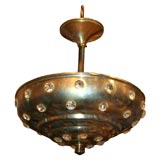 Vintage Brass and Bead Chandelier