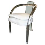 Pair Lucite Arm Chairs