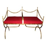 Gilt Iron Bench