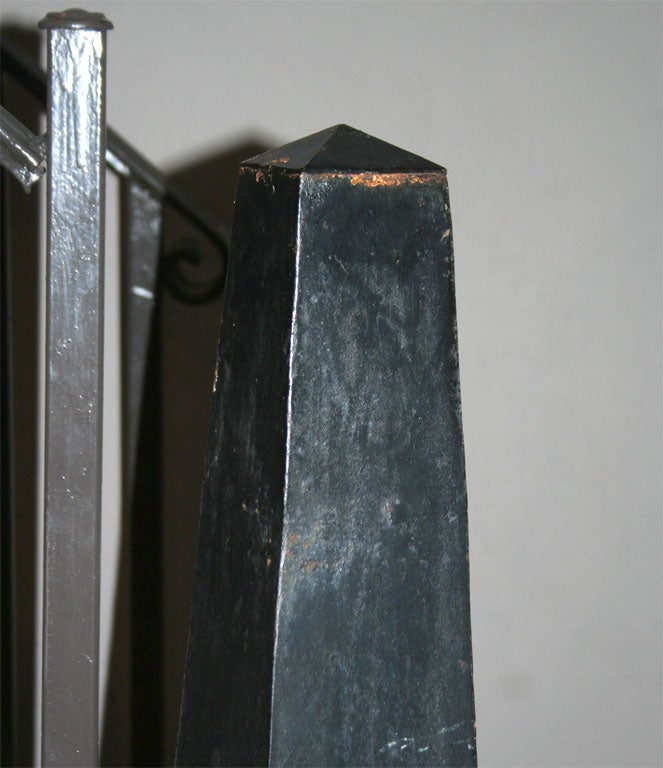 20th Century Iron Obelisks In Excellent Condition For Sale In New York, NY