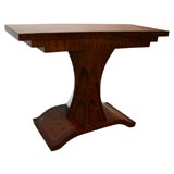 #3921 Italian Pedestal Console table with Inlaid wood veneer
