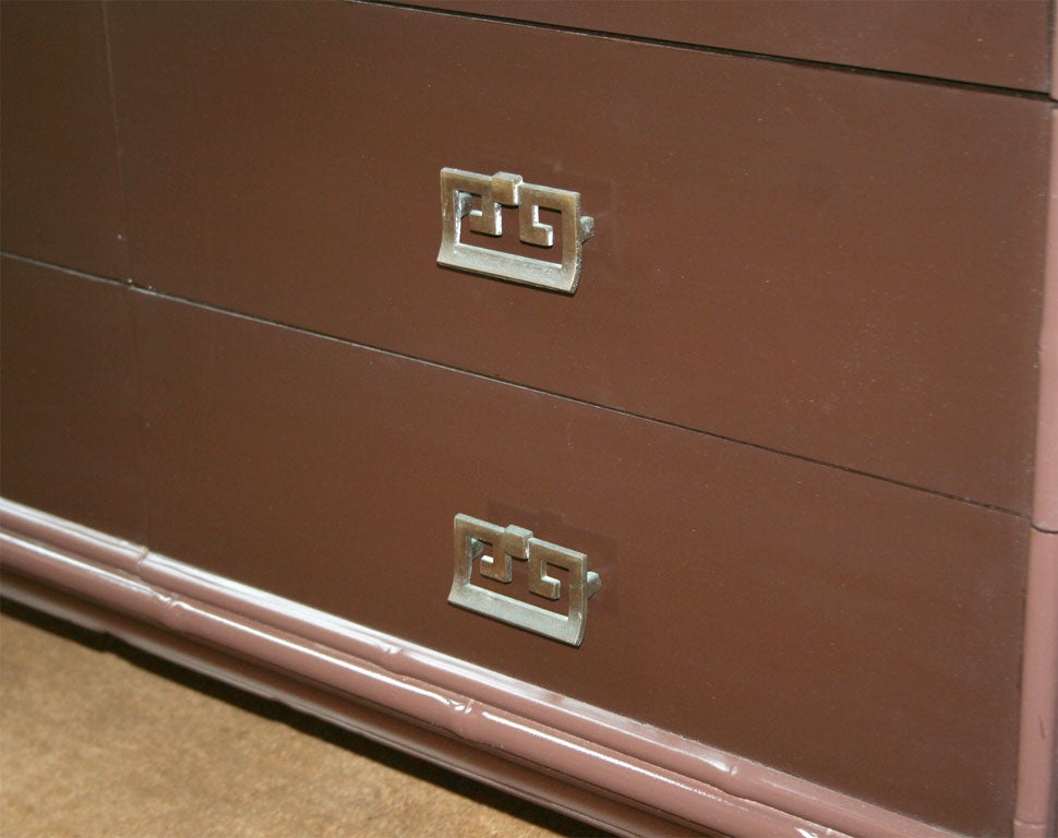 Chest of Drawers with Asian Inspired Hardware For Sale 3