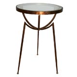 Gold Leafed Iron Tripod Table