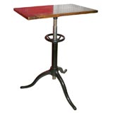 Turn of the century cast iron and wood pedestal