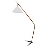 A Modernist  Sculptural Floor Lamp with adjustable shade