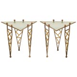 Pair of Signed 1991 Philip Hoffman XYZ Tables
