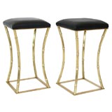 Pair of stools by  Jaques Adnet