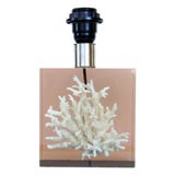 Coral and Resin French Table Lamp