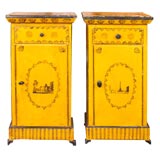 Pair of Empire Tole Night Tables