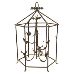 HUGE iron birdcage or garden chandelier