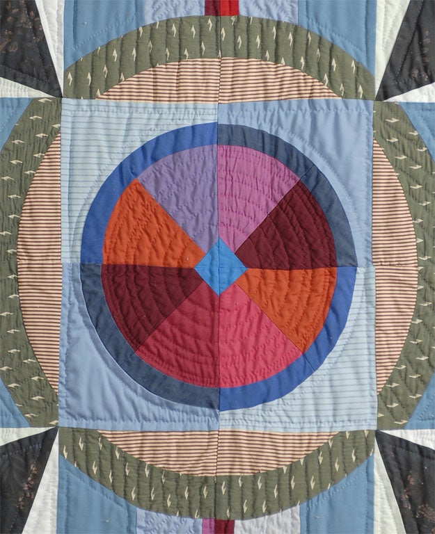Mid-20th Century Early 20th Century Modern Geometric Quilt