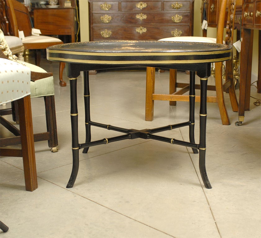 19th Century Painted Paper Mache Tray Table