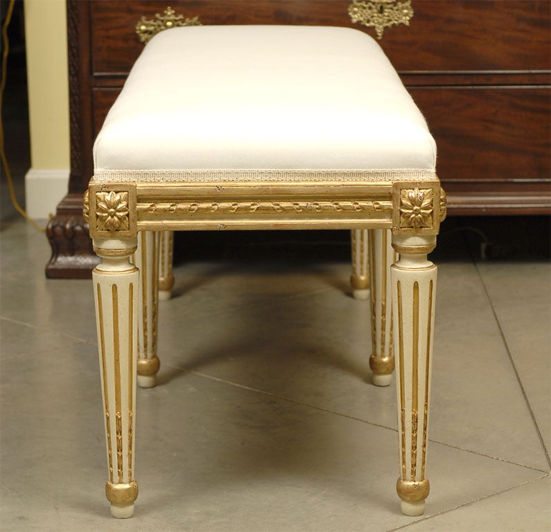 Wood A giltwood Reproduction Louis XVI Style Bench
